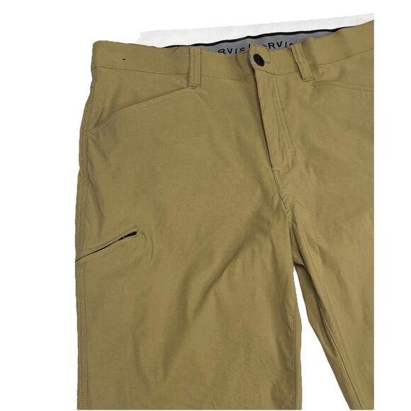 Orvis Tech Pants Mens 36x33 Tan Performance Cargo Pocket Flex Hiking Gorpcore - Picture 3 of 11